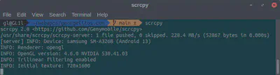 Running scrcpy